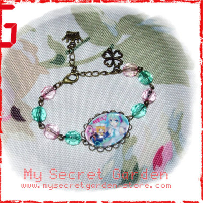 Vocaloid 初音 Miku, Luka , Kagamine Rin anime Cabochon Bronze Bracelet  Vocaloid 初音 Miku, Luka , Kagamine Rin anime Cabochon Bronze Bracelet